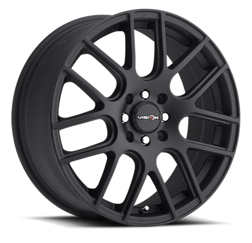 17" Vision 426 Cross Matte Black 17x7.5 Wheel 4x100 38mm Street Rim