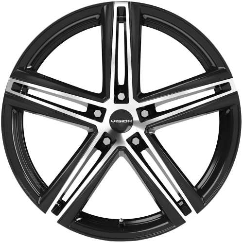 17" Vision 640 Nitrous Gloss Black Machined Face 17x7.5 Wheel 5x110 40mm Rim