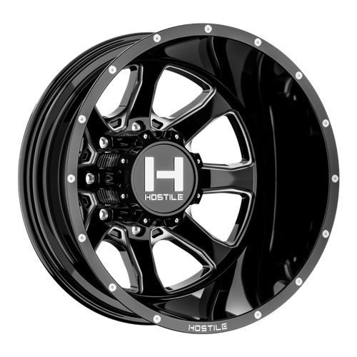 22" Hostile H403 Kodiak Blade Cut 22x8.25 Wheel 8x6.5 -221mm Rear Dually Rim