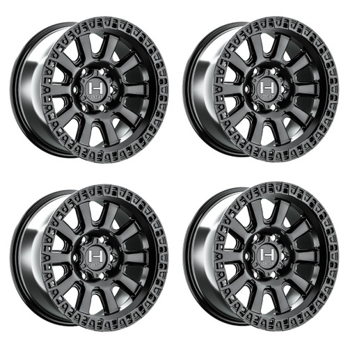 Set 4 17" Hostile Crawler H138 Asphalt 17x9 Wheels 6x135 0mm Truck SUV Rims