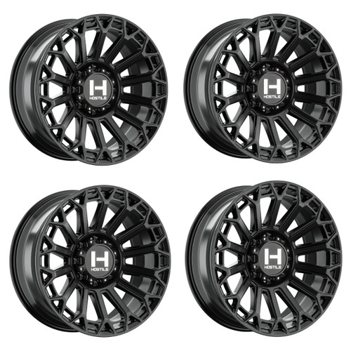 Set 4 20" Hostile H142 Warrior Asphalt 20x10 Wheels 8x180 -19mm Offroad Rims