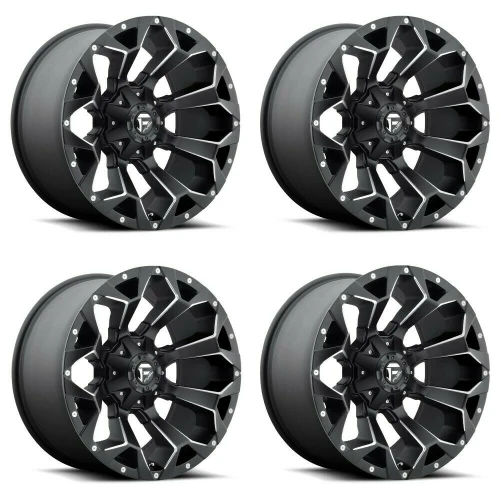 Set 4 18" Fuel D546 Assault 18x9 5x4.5 5x5 Matte Black Milled Wheels 20mm Rims