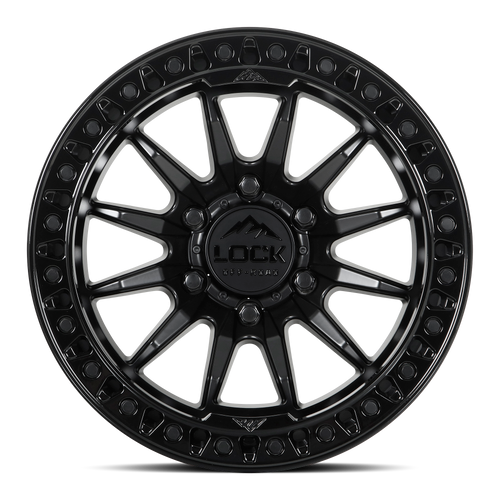 20" Lock Offroad Trail Matte Black W Gloss Black Ring 20x10 Wheel 8x170 18mm Rim