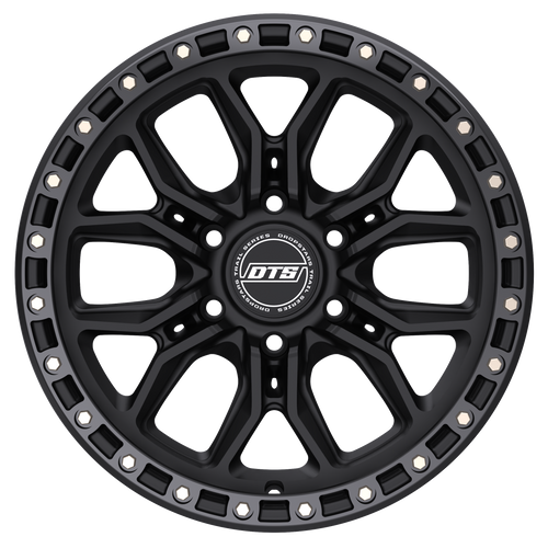 20" Dropstars Trail Series 608BB Matte Black Gloss Black Ring 20x9 6x5.5 00mm Rim Offroad Truck SUV Wheel