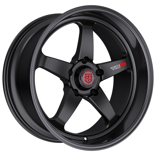 20" TIS Motorsports 508BB Satin Black Gloss Black Ring Wheel 20x9.5 5x5 0mm Rim