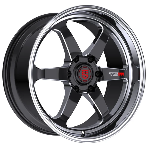 Set 4 20" TIS Motorsports 508BM Gloss Black Milled Accents 20x9.5 6x5.5 20mm Rims Truck SUV Wheels