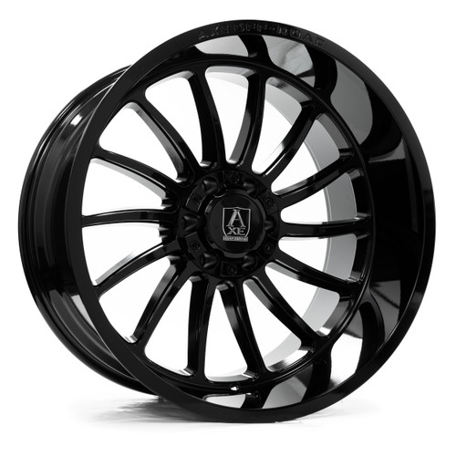 Set 4 20" Axe Off-Road Chronus Gloss Black 20x10 Wheels 8x170 -19mm Truck Rims