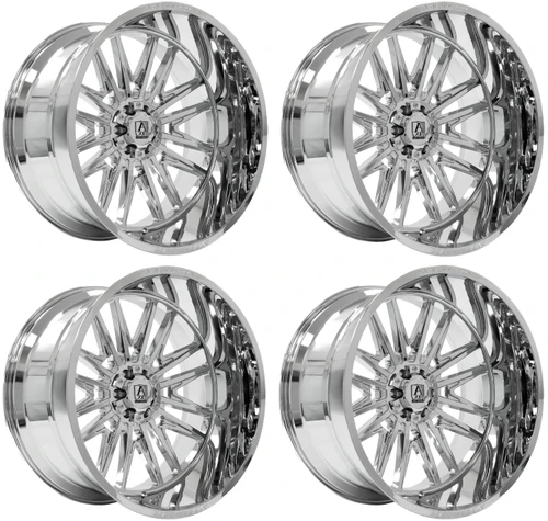 Set 4 22" Axe Off-Road Echo Chrome 22x12 Wheels 8x180 -44mm Lifted Truck Rims