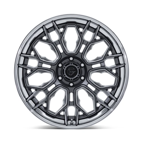 22" Fuel FC409 Hive Gloss Gunmetal Chrome Lip 22x10 6x5.5 (6x139.7) -18mm Wheel Offroad Truck SUV Rim