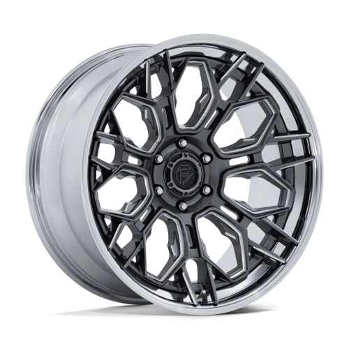 22" Fuel FC409 Hive Gloss Gunmetal w/ Chrome Lip 22x9.5 6x5.5 (6x139.7) 20mm Rim Offroad Truck SUV Wheel