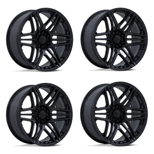 Set 4 22" Fuel FC909 Weapon Blackout 22x9.5 Wheels 6x135 0mm Offroad Truck Rims