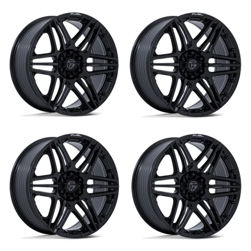 Set 4 20" Fuel FC909 Weapon Gloss Black 20x9 Wheels 6x5.5 (6x139.7) 1mm Rims
