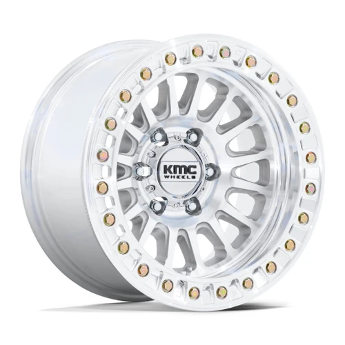 Set 4 17" KMC KM239 Impact Beadlock Machined 17x9 Wheels 6x5.5 25mm Offroad Rims Truck SUV Wheels