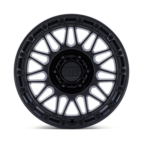 17" KMC KM555 Attack Matte Black 17x8.5 Wheel 6x135 -10mm Offroad Truck SUV Rim