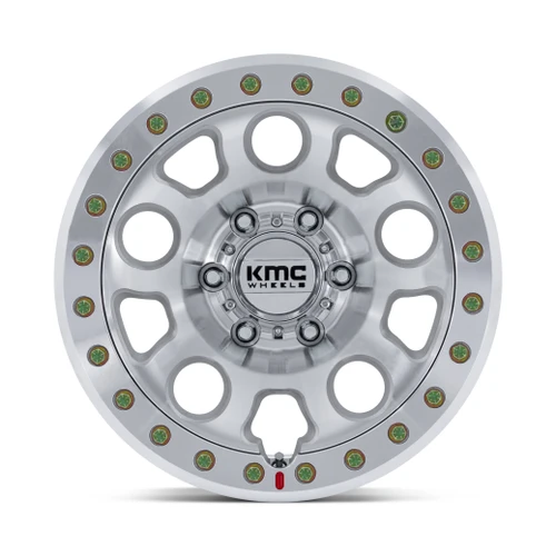 17" KMC KM241 E25 Beadlock Machined 17x9 Wheel 6x5.5 (6x139.7) -12mm Offroad Rim