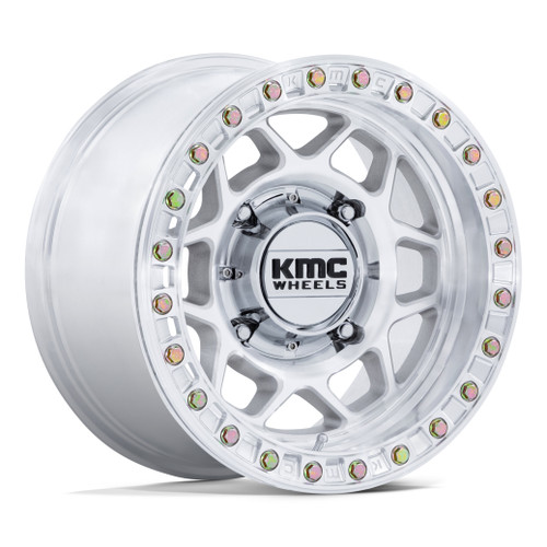 Set 4 15" KMC Powersports KS241 Torx Beadlock Machined 15x7 Wheels 5x4.5 38mm Rims