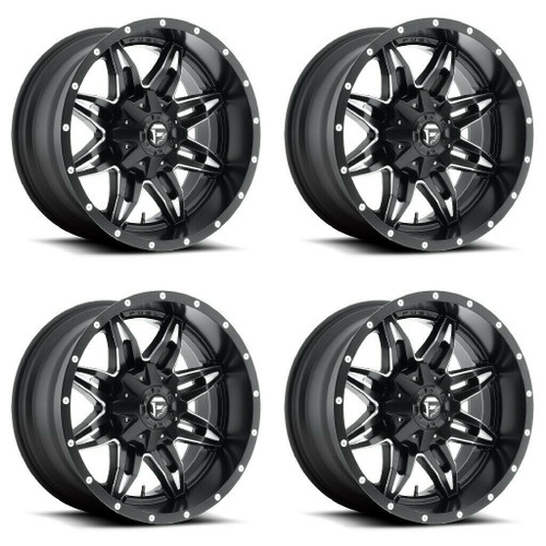 Set 4 Fuel D567 Lethal 15x10 5x4.5 5x4.75 Black Milled Wheels 15" -43mm