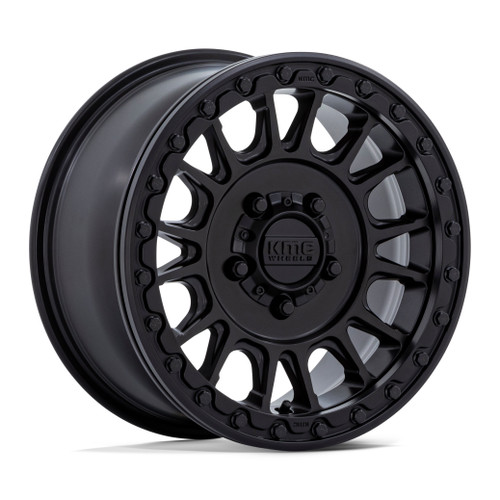 Set 4 15" KMC Powersports KS239 Impact UTV Beadlock Black 15x10 Wheels 6x5.5 0mm Rims