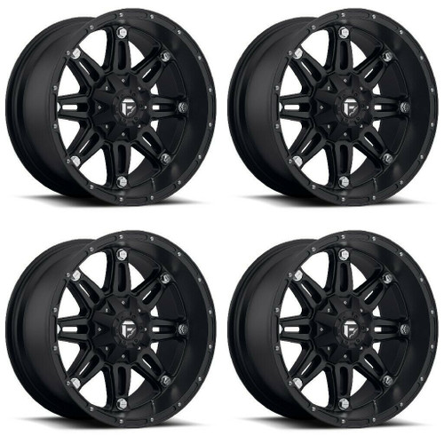 Set 4 20" Fuel D531 Hostage 20x9 6x120 6x5.5 19mm Matte Black Wheels Truck Rims