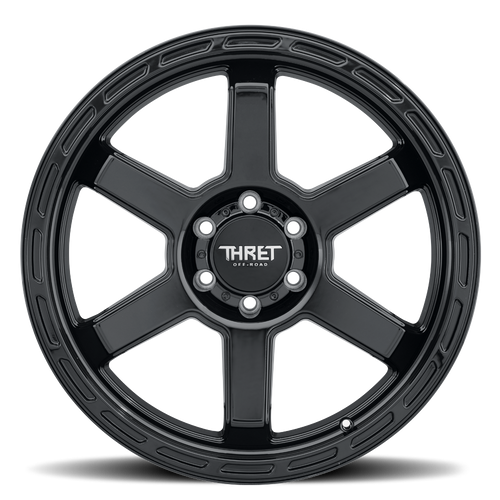 18" Thret Offroad 703 Thunder Gloss Black 18x9 Wheel 6x5.5 (6x139.7) 0mm Rim