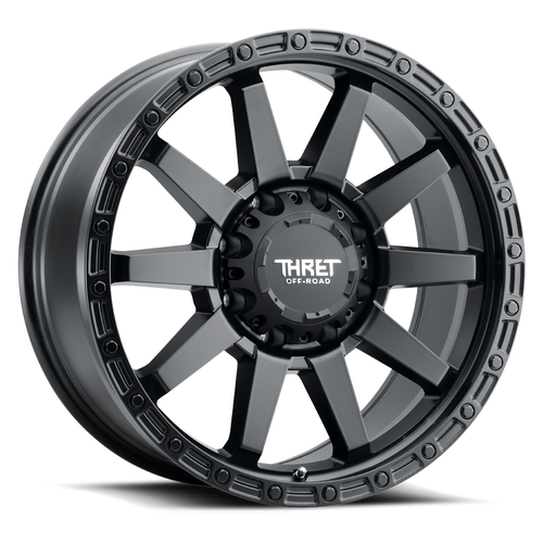 17" Thret Offroad 706 Freeze Satin Black 17x9 Wheel 6x5.5 (6x139.7) 18mm Rim