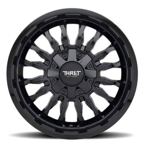 20" Thret Offroad 808 Gamma Gloss Black 20x9 Wheel 6x135 6x5.5 0mm Truck SUV Rim