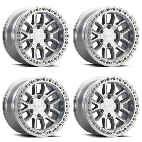 Set 4 17" Thret Offroad 602 Maze Full Machined Beadlock Ring 17x9 6x5.5 -14mm Rims