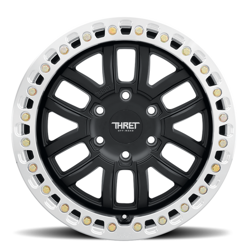 17" Thret Offroad 602 Maze Black Machined Beadlock Ring 17x9 6x135 -14mm Wheel