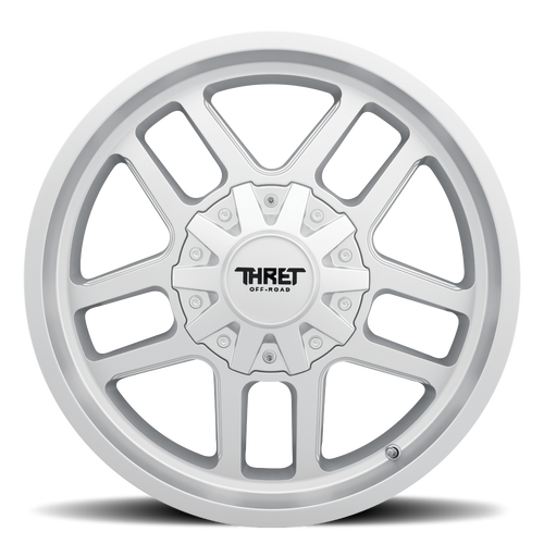 20" Thret Offroad 809 Radar Satin Silver 20x9 Wheel 5x5 5x5.5 18mm Truck Rim