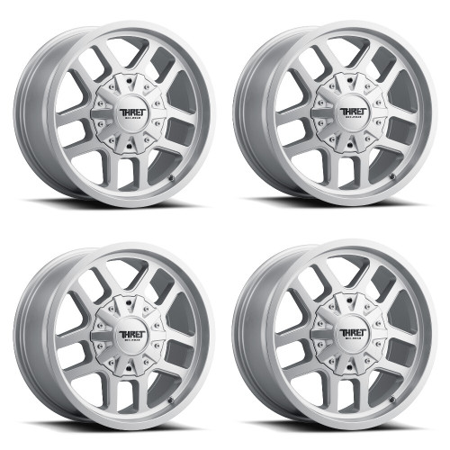 Set 4 20" Thret Offroad 809 Radar Superfinish 20x10 Wheels 5x5 5x5.5 0mm Rims