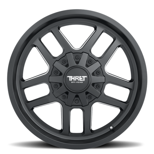 20" Thret Offroad 809 Radar Satin Black Milled 20x10 Wheel 6x135 6x5.5 -12mm Rim