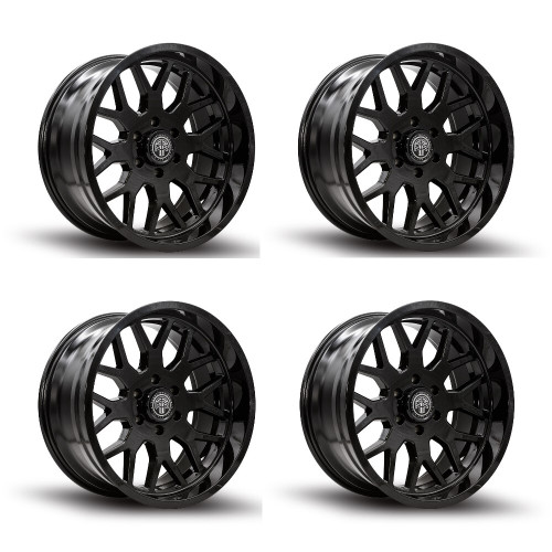 Set 4 20" Thret Offroad 901 Monarch Gloss Black 20x12 Wheels 6x5.5 -44mm Rims