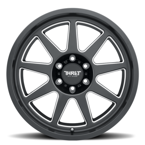 20" Thret Offroad 705 Flood Satin Black Milled 20x9 Wheel 6x135 18mm Truck Suv Rim