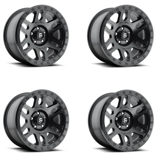 Set 4 17" Fuel D584 Recoil 17x8.5 6x120 Matte Black Wheels 7mm For Chevy GMC Rim