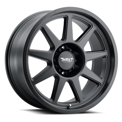 18" Thret Offroad 705 Flood Satin Black 18x9 Wheel 6x135 0mm Truck SUV Rim