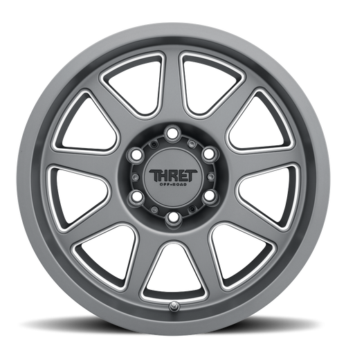 20" Thret Offroad 705 Flood Satin Grey Milled 20x9 Wheel 8x170 18mm For Ford Rim