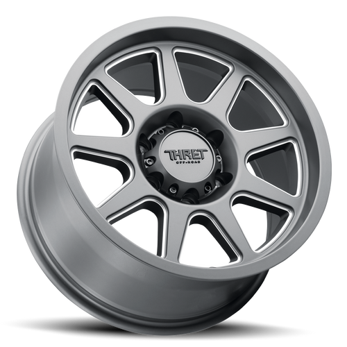 20" Thret Offroad 705 Flood Satin Grey Milled 20x9 Wheel 8x170 0mm Truck Rim