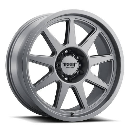 Set 4 20" Thret Offroad 705 Flood Satin Grey 20x9 Wheels 8x180 18mm Truck Rims