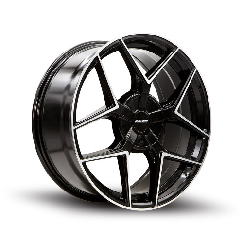 17" Kalon 201 Falcon Gloss Black Machined Face 17x7.5 Wheel 5x100 5x4.5 38mm Rim