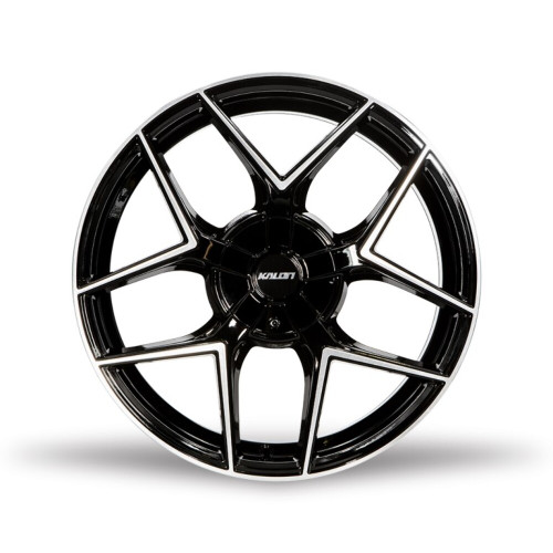 16" Kalon 201 Falcon Gloss Black Machined Face 16x7 Wheel 5x100 5x4.5 38mm Rim