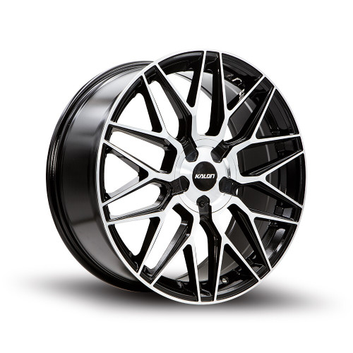 16" Kalon 203 Blitz Gloss Black Machined Face 16x7 Wheel 4x100 4x114.3 42mm Rim