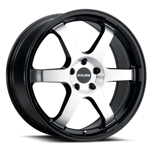 20" Kalon 106 Suzuka Gloss Black Machined Face 20x9 Wheel 5x112 35mm Street Rim