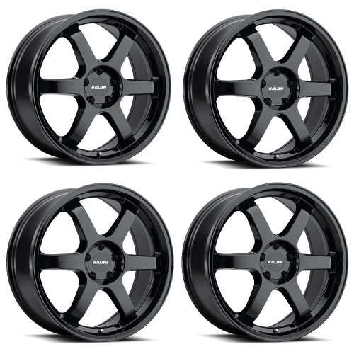 Set 4 20" Kalon 106 Suzuka Gloss Black 20x9 Wheels 5x120 35mm Performance Rims