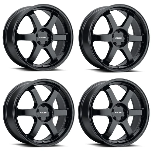 Set 4 17" Kalon 106 Suzuka Gloss Black 17x7.5 Wheels 5x115 35mm Performance Rims