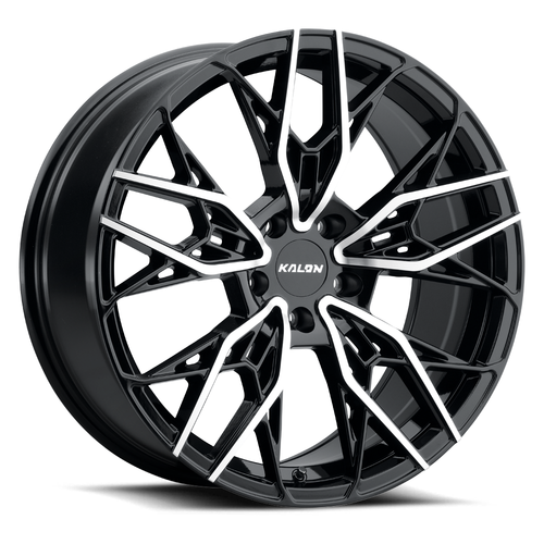 Set 4 18" Kalon 107 Scout Gloss Black Machined Face 18x8 Wheels 5x120 38mm Rims
