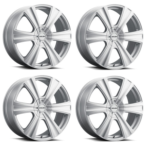 Set 4 16" Kalon 205 Torch Satin Silver 16x7 Wheels 5x112 5x120 38mm Sedan Rims