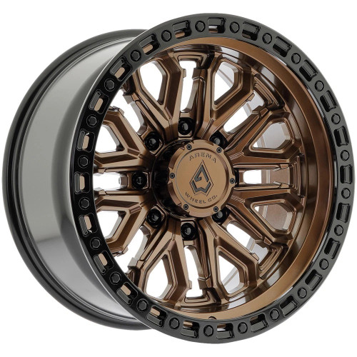 Set 4 20" Arena A125 Jackal Smoked Bronze Gloss Black Lip 20x10 8x170 -18mm Rims Lifted Offroad Truck Wheels