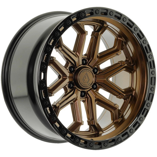 Set 4 20" Arena A125 Jackal Smoked Bronze Gloss Black Lip 20x10 Wheels 5x5 -18mm Rims Lifted Offroad Truck