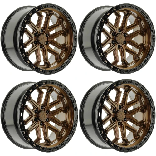 Set 4 20" Arena A125 Jackal Smoked Bronze Gloss Black Lip 20x9 Wheels 5x5 0mm Rims