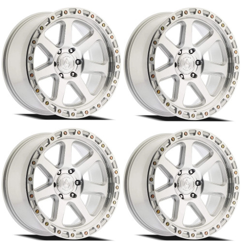 Set 4 17" Arena A123 Throttle Gloss Silver Machined 17x9 Wheels 6x135 0mm Rims